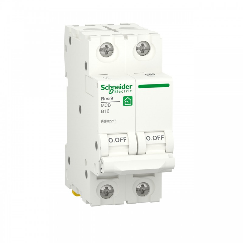 R9F02220 - Автоматический выключатель RESI9, 2P In=20 A, Кривая B, 6 кА, Schneider Electric