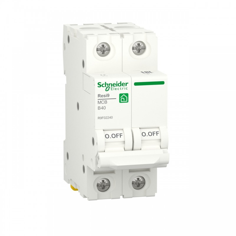 R9F02240 - Автоматический выключатель RESI9, 2P In=40 A, Кривая B, 6 кА, Schneider Electric