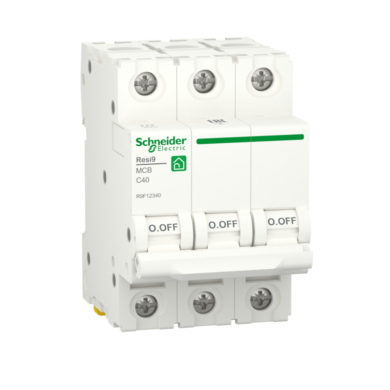 R9F12340 - Автоматический выключатель RESI9, 3P In=40 A, Кривая C, 6 кА, Schneider Electric