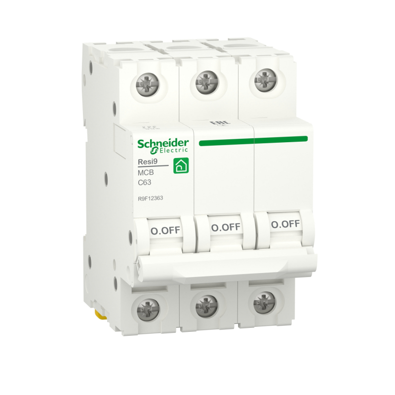 R9F12363 - Автоматический выключатель RESI9, 3P In=63 A, Кривая C, 6 кА, Schneider Electric