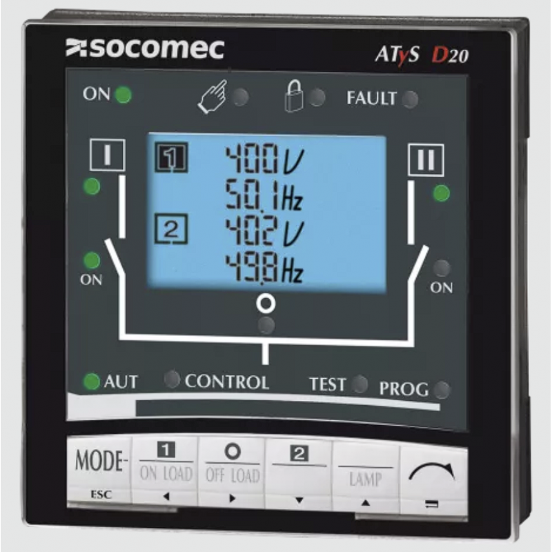 Дисплей LCD D-20, IP21, для ATyS, Socomec (95992020)