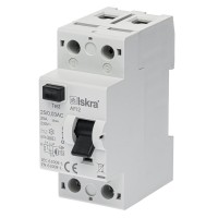 030105058000 - Дифференциальный выключатель нагрузки (УЗО) AFI2, 2P In-25А, 30mA, Тип AC, 6kA, ISKRA