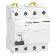 A9R70463 - Дифференциальный выключатель нагрузки (УЗО) ilD K, 4P In-63А, 30mA, Тип AC, 10kA, Schneider Electric