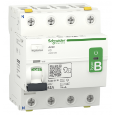 A9Z61463 - Дифференциальный выключатель нагрузки (УЗО) ilD, 4P In-63А, 30mA, Тип B-SI, 10kA, Schneider Electric