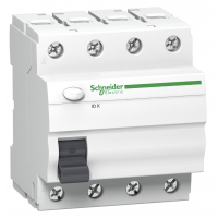 Дифференциальный выключатель нагрузки (УЗО) iD K, 4P In-40А, 30mA, Тип A, 10kA, Schneider Electric (A9Z01440)