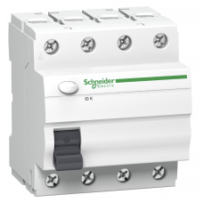 A9Z01425 - Дифференциальный выключатель нагрузки (УЗО) iD K, 4P In-25А, 30mA, Тип A, 10kA, Schneider Electric