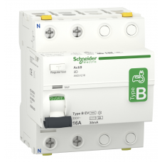 A9Z51216 - Дифференциальный выключатель нагрузки (УЗО) ilD, 2P In-16А, 30mA, Тип B, 10kA, Schneider Electric
