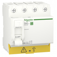 R9R65463 - Устройство защитного отключения RESI9, 4P 63A 300мА, тип A(S), 6kA. Schneider Electric