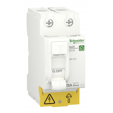 R9R51225 - Устройство защитного отключения RESI9, 2P 25A 30мА, тип AC, 6kA. Schneider Electric