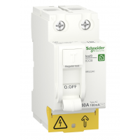R9R52240 - Устройство защитного отключения RESI9, 2P 40A 100мА, тип AC, 6kA. Schneider Electric