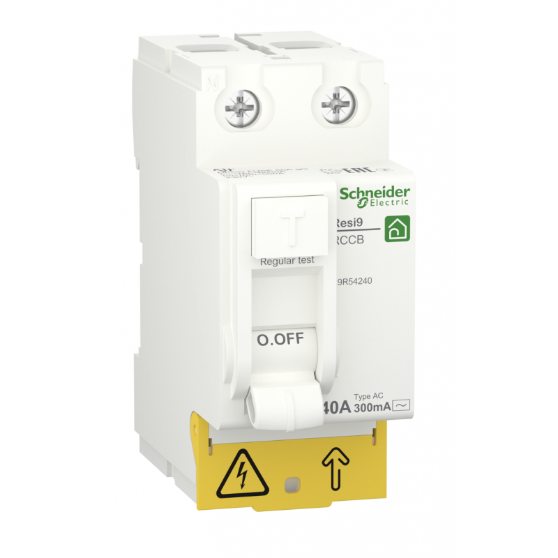 R9R54240 - Устройство защитного отключения RESI9, 2P 40A 300мА, тип AC, 6kA. Schneider Electric