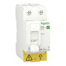 R9R60225 - Устройство защитного отключения RESI9, 2P 25A 10мА, тип A, 6kA. Schneider Electric
