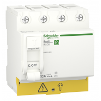 R9R61463 - Устройство защитного отключения RESI9, 4P 63A 30мА, тип A, 6kA. Schneider Electric