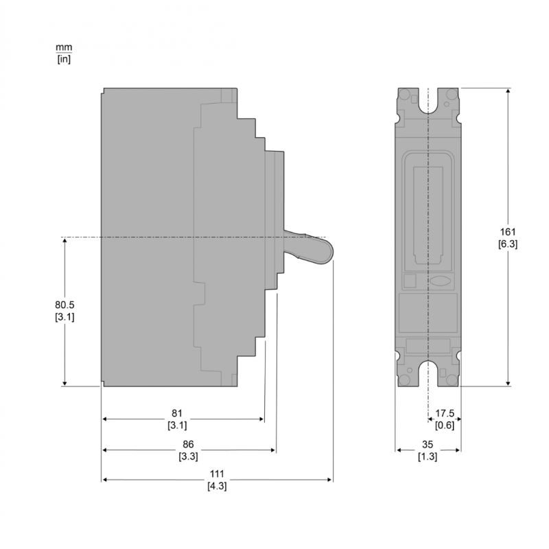 C16F1TM125 – Автоматический выключатель ComPacT NSX160F TMD, 1P In-125 A, 18 кА, AC/DC, Schneider Electric
