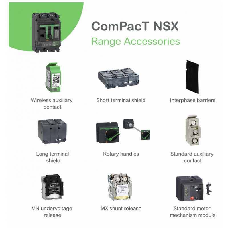 C10F1TM025 – Автоматический выключатель ComPacT NSX100F TMD, 1P In-25 A, 18 кА, AC/DC, Schneider Electric