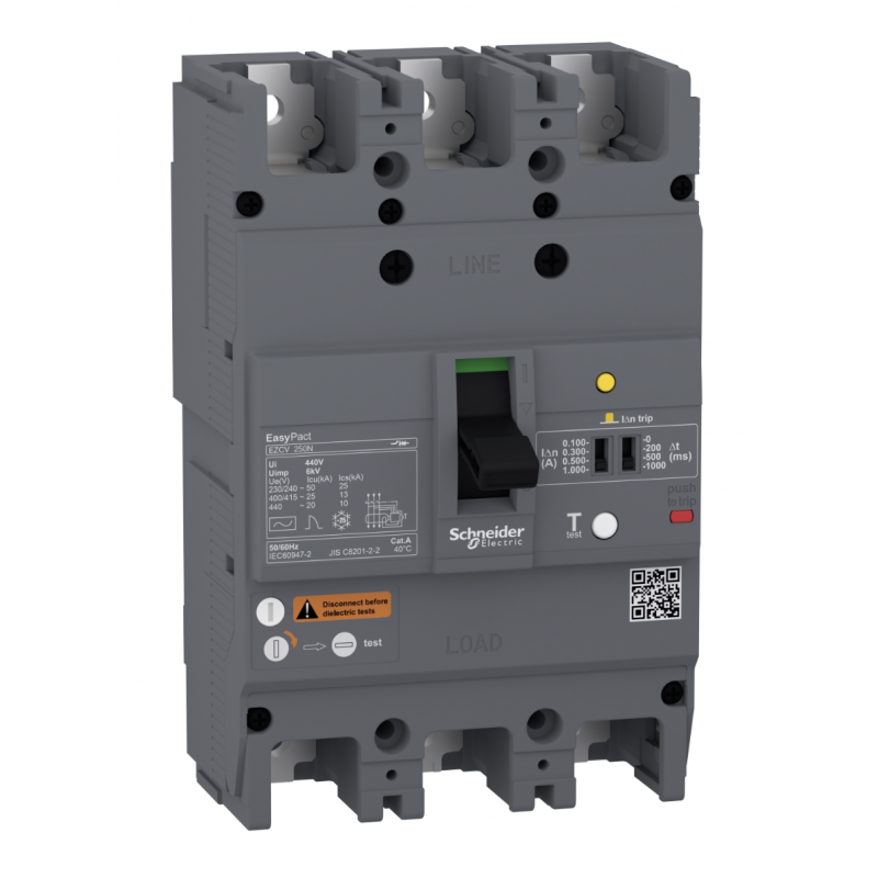 EZCV250H3250 - Автоматический выключатель EasyPact EZC250H 3P In-250 А, 36кА, Schneider Electric