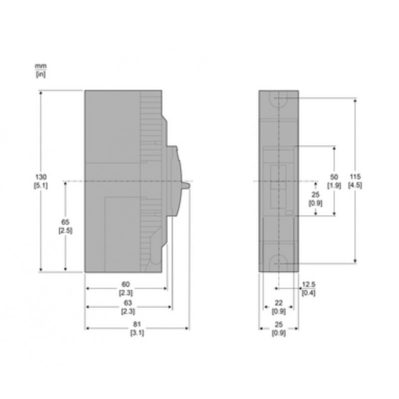 EZC100H1040 - Автоматический выключатель EasyPact EZC100H, 1P In-40 A, 25кА, Schneider Electric