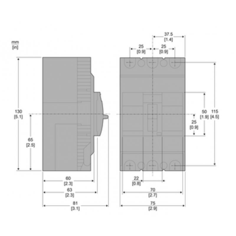 EZC100N3032 - Автоматический выключатель EasyPact EZC100N 3P In-32 А, 15кА, Schneider Electric