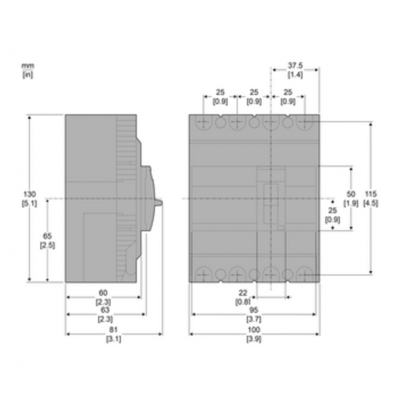 EZC100N4030 - Автоматический выключатель EasyPact EZC100N 4P In-30 А, 15кА, Schneider Electric