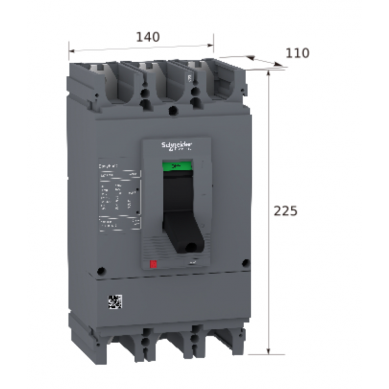 EZC630H3600N - Автоматический выключатель EasyPact EZC630H 3P In-600 А, 50кА, Schneider Electric