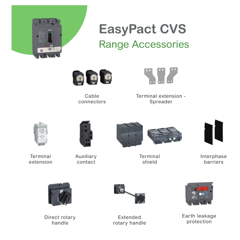 LV540505 - Автоматичний вимикач EasyPact CVS400F ETS2.3, 3P In-400 А, 36кА, электронный (0.4-1), Schneider Electric