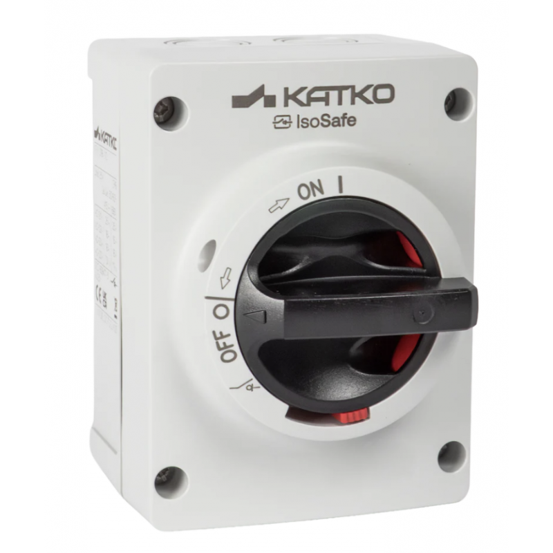 Выключатель безопасности в корпусе KEM (I-0), 3P Ith-25 A, IP66, Серый/Черный, KATKO (KEM 325 M2)