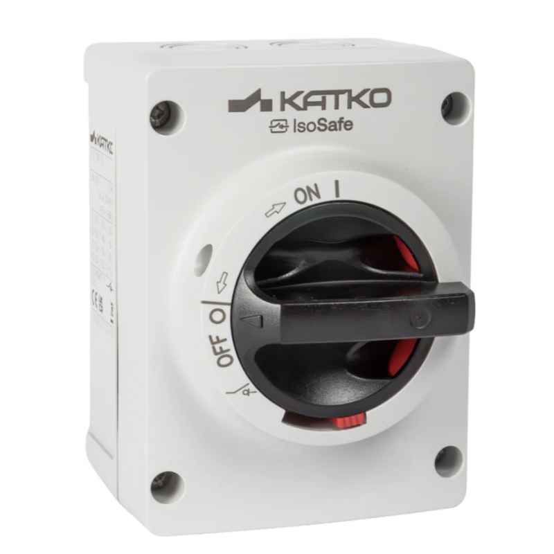 Выключатель безопасности в корпусе KEM (I-0), 3P Ith-40 A, IP66, Серый/Черный, KATKO (KEM 340 M2)