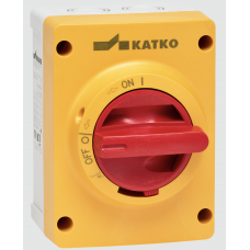 Выключатель безопасности в корпусе KEM (I-0), 3P Ith-40 A, IP66, красный/желтый, KATKO (KEM 340U Y/R)