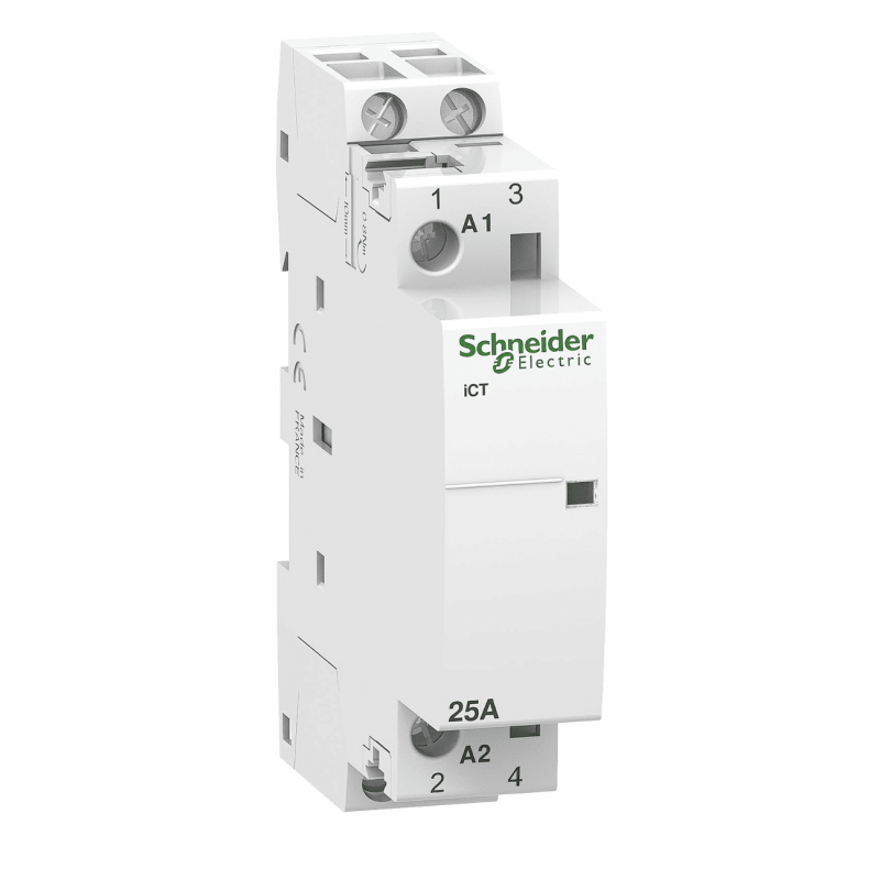 A9C20532 - Контактор модульный Acti9 iCT, In-25 A (AC-7A), Uc-220В AC, 2NO, Schneider Electric