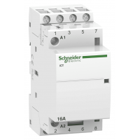 A9C22814 - Контактор модульный Acti9 iCT, In-16 A (AC-7A), Uc-220-240В AC, 4NO, Schneider Electric