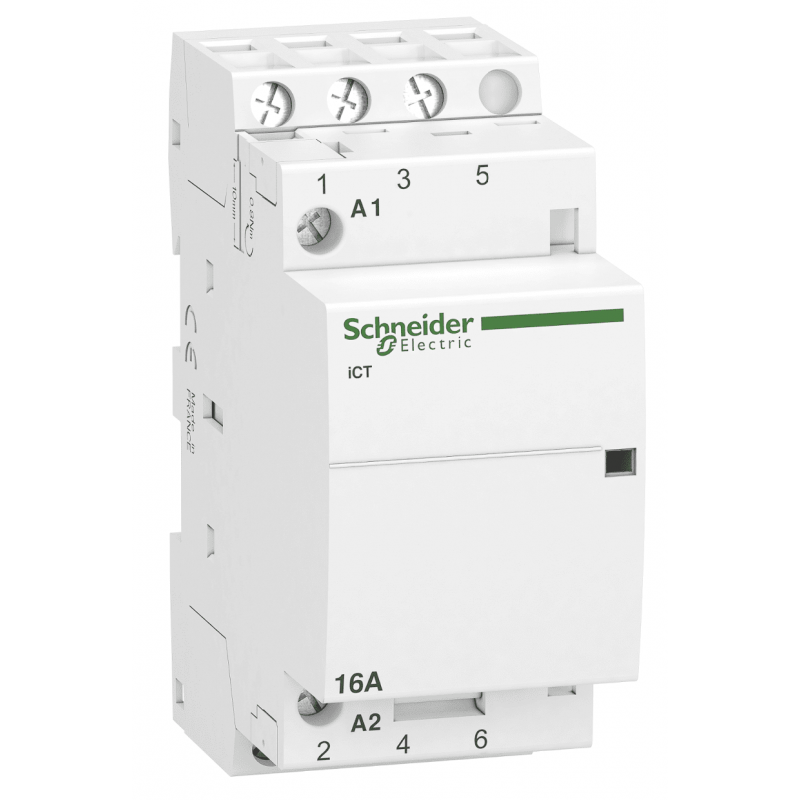 A9C22813 - Контактор модульный Acti9 iCT, In-16 A (AC-7A), Uc-220-240В AC, 3NO, Schneider Electric