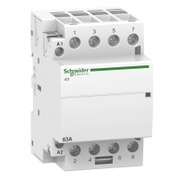 A9C20167 - Контактор модульный Acti9 iCT, In-63 A (AC-7A), Uc-24В AC, 4NC, Schneider Electric