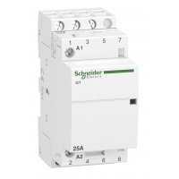 Контактор модульный Acti9 iCT, In-25 A (AC-7A), Uc-220-240В AC, 3NO, ручное управление, Schneider Electric (A9C21833)