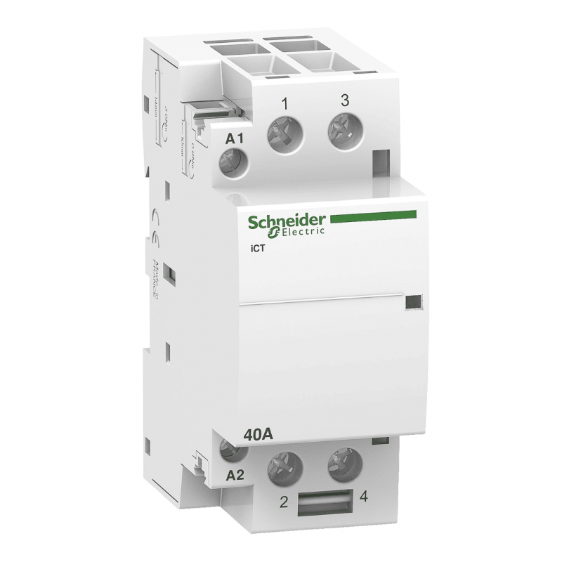 A9C20842 - Контактор модульный Acti9 iCT, In-40 A (AC-7A), Uc-220-240В AC, 2NO, Schneider Electric