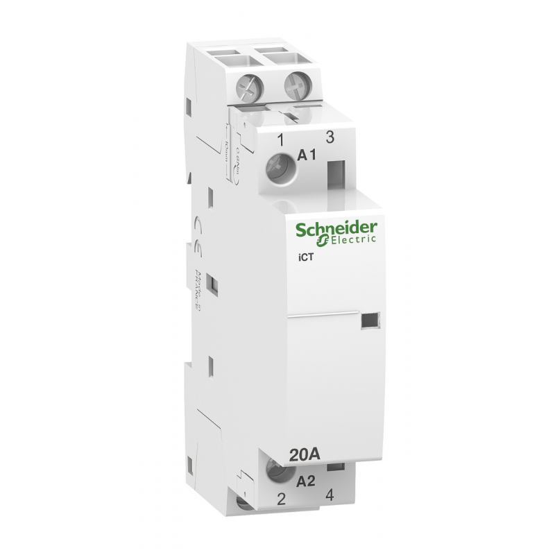 A9C22722 - Контактор модульный Acti9 iCT, In-20 A (AC-7A), Uc-230-240В AC, 2NO, Schneider Electric