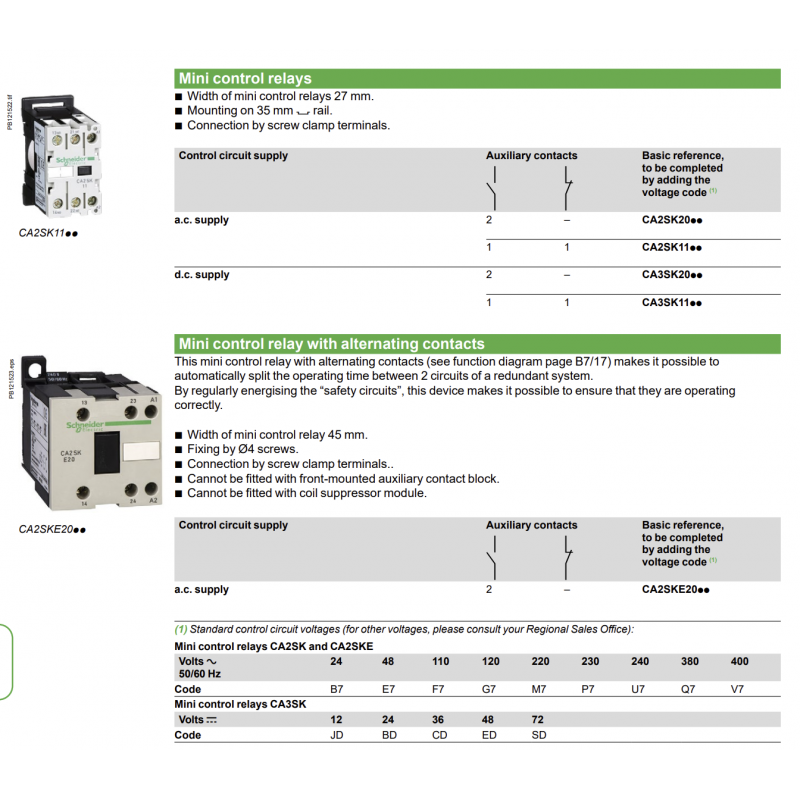 CA3SK20BD - Реле управления TeSys CASK, Ith-10 A (AC-15/DC-13), Uc-24 В DC, 2NO, Schneider Electric
