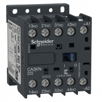 Реле управления TeSys K, Ith-10 A (AC-15/DC-13), Uc-220 В DC, 2NO+2NC, Schneider Electric (CA3KN22MD)