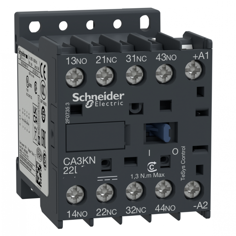 CA3KN22ED - Реле управления TeSys K, Ith-10 A (AC-15/DC-13), Uc-48 В DC, 2NO+2NC, Schneider Electric