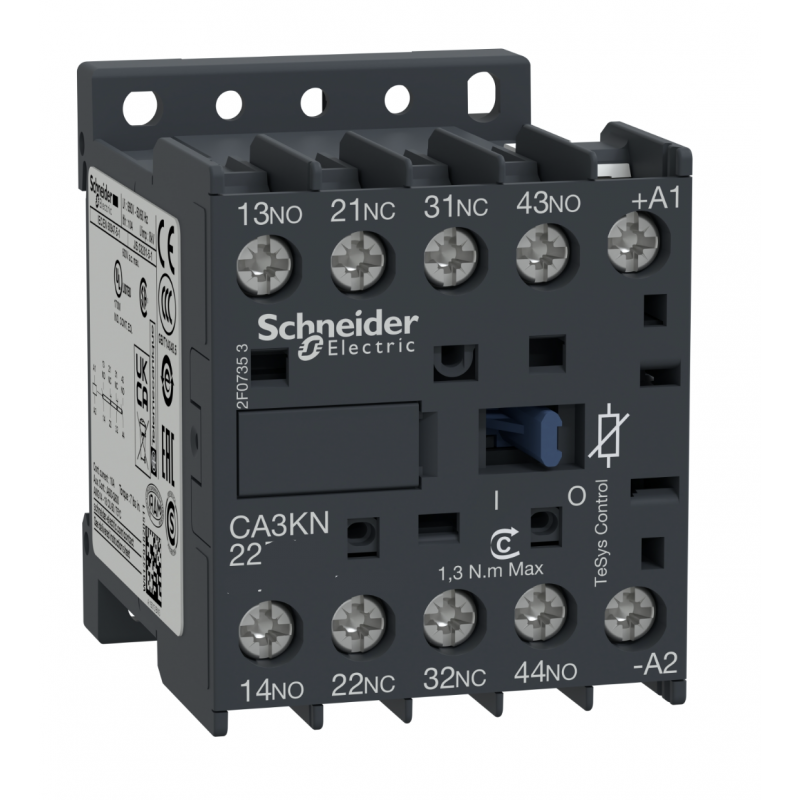 CA3KN22MD3 - Реле управления TeSys K, Ith-10 A (AC-15/DC-13), Uc-220 В DC, 2NO+2NC, встроенный супрессор, Schneider Electric