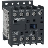 CA3KN40BD - Реле управления TeSys K, Ith-10 A (AC-15/DC-13), Uc-24 В DC, 4NO, Schneider Electric