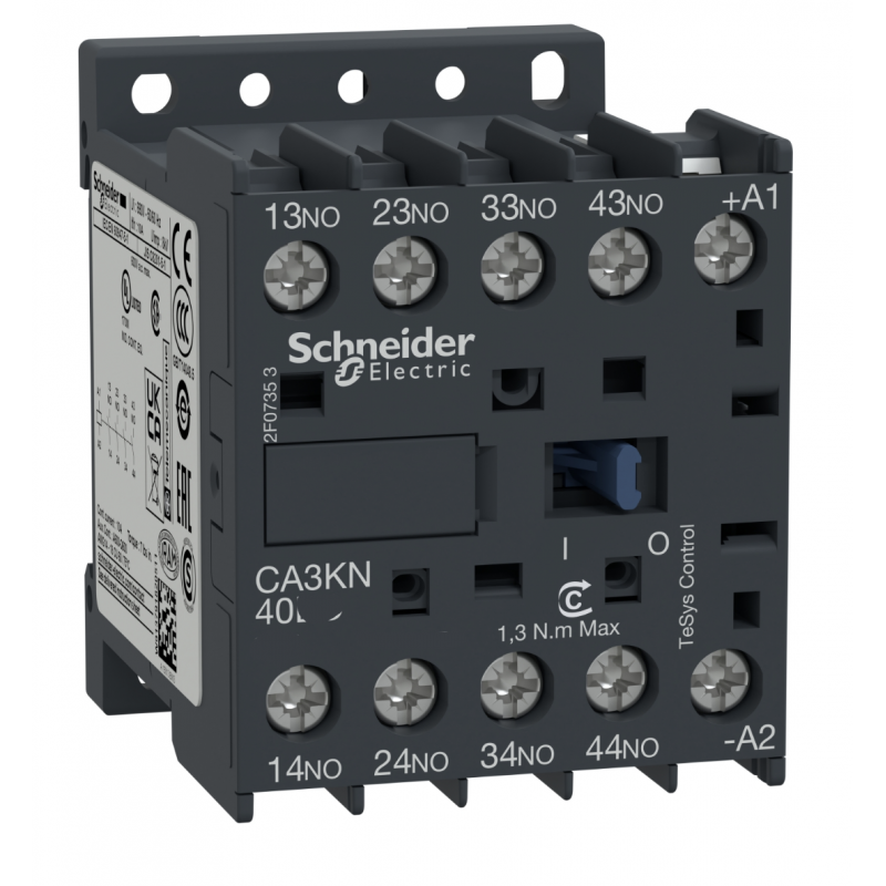 CA3KN40MD - Реле управления TeSys K, Ith-10 A (AC-15/DC-13), Uc-220 В DC, 4NO, Schneider Electric