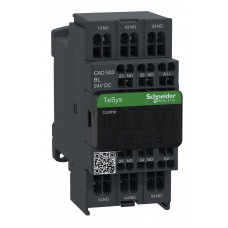 CAD503BL - Реле управления TeSys D, Ith-10 A (AC-15/DC-13), Uc-24 В DC, 5NO, встроенный супрессор, пружин.,Schneider Electric