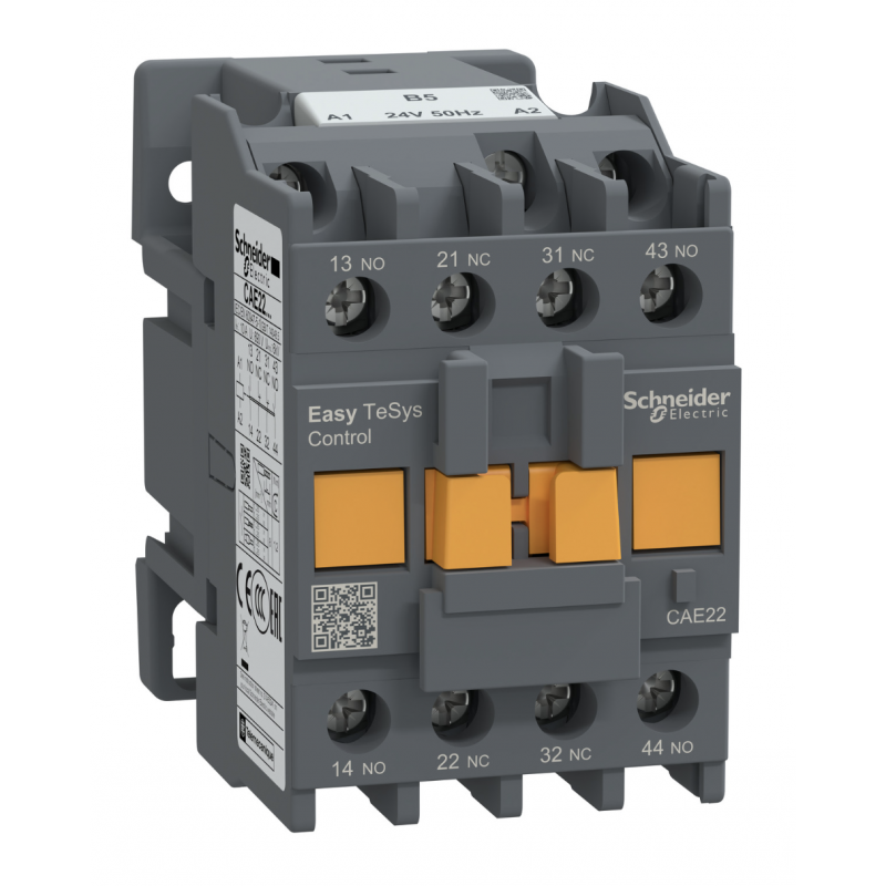 CAE22B5 - Реле управления Easy TeSys, Ith-10 A (AC-15), Uc-24 В AC, 2NO+2NC, Schneider Electric