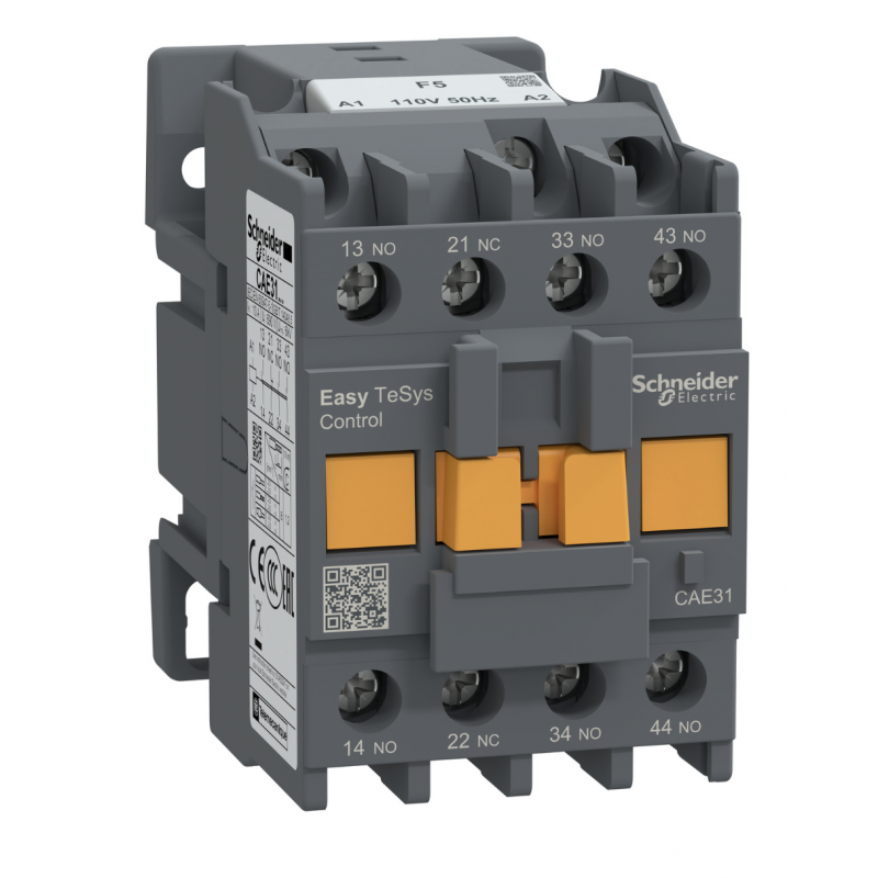 CAE31F5 - Реле управления Easy TeSys, Ith-10 A (AC-15), Uc-110 В AC, 3NO+1NC, Schneider Electric