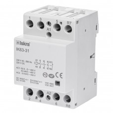 030045087000 - Контактор модульный IK63-31, In-63 A (AC-7A), Uc-230 В AC/DC, 3NO+1NC, Iskra