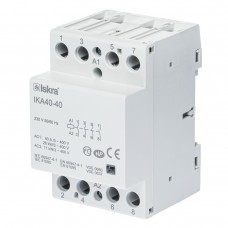 030045518000 - Контактор модульный IKA40-40, In-40 A (AC-7A), Uc-230 В AC, 4NO, Iskra
