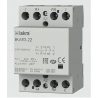030045523000 - Контактор модульный IKA63-22, In-63 A (AC-7A), Uc-230 В AC, 2NO+2NC, Iskra