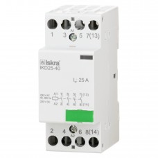 030046008000 - Контактор модульный IKD25-40, In-25 A (AC-7A), Uc-230 В AC/DC, 4NO, Iskra