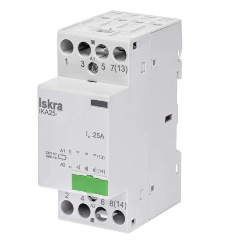 030046015000 - Контактор модульный IKA25-04, In-25 A (AC-7A), Uc-230 В AC, 4NC, Iskra