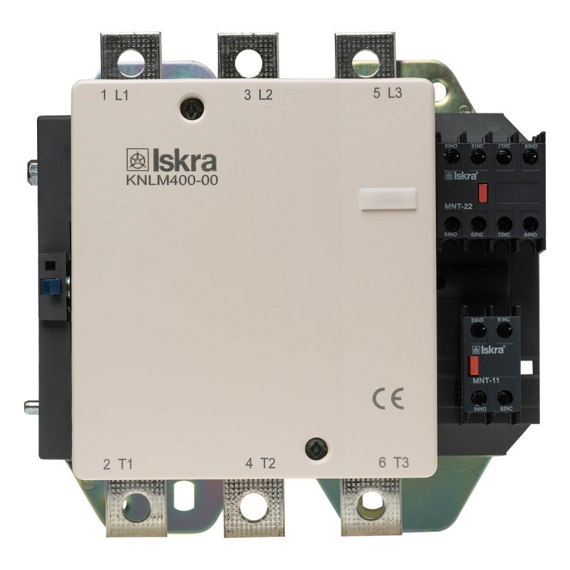 786030062000 - Контактор KNLM400-00, In-400 A, 200 кВт, Uc-220...230 В AC, Iskra